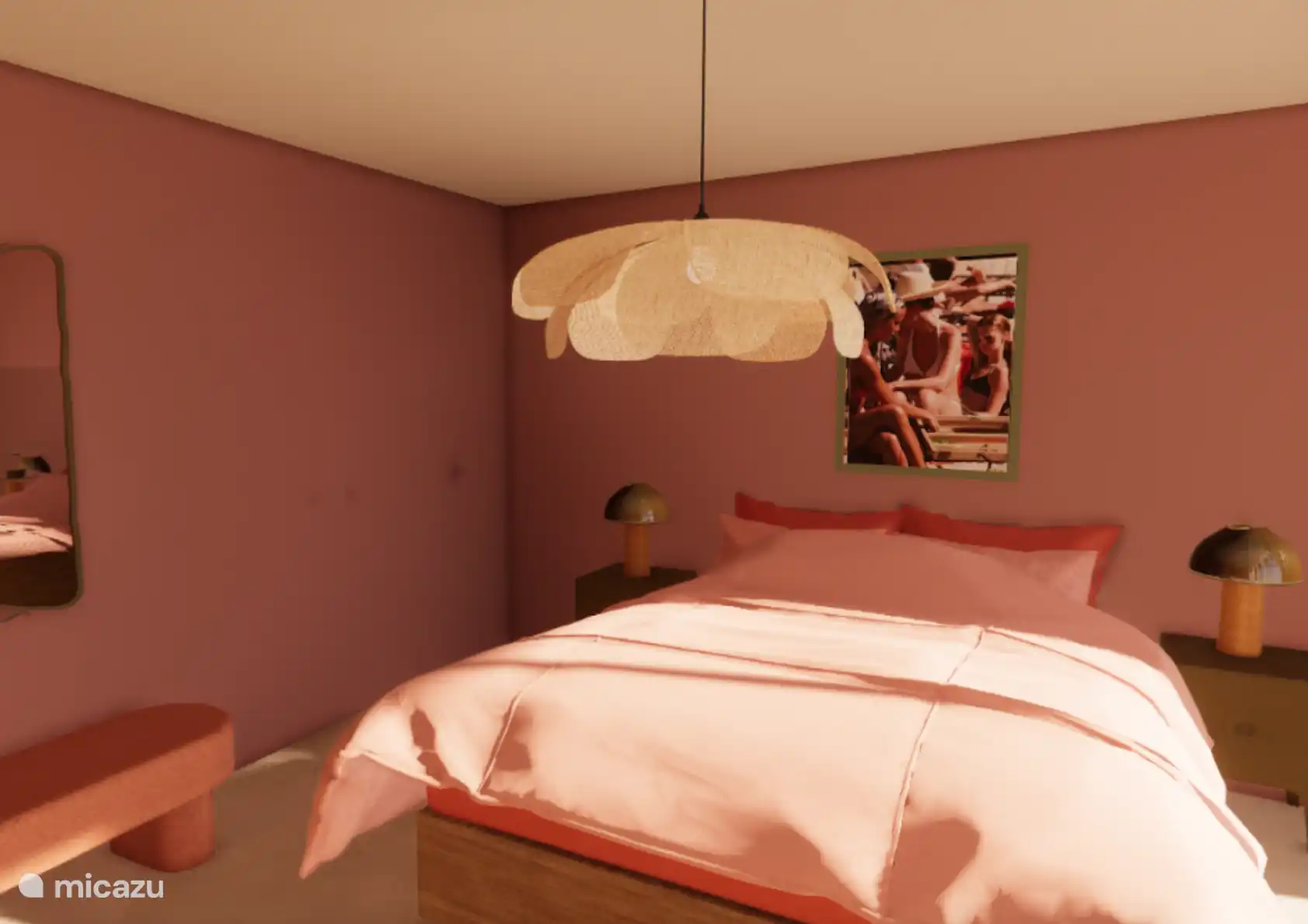 Tweepersoonsslaapkamer

Impressie van een sfeervolle tweepersoonsslaapkamer met warme kleuren, comfortabel bed en rustige uitstraling.