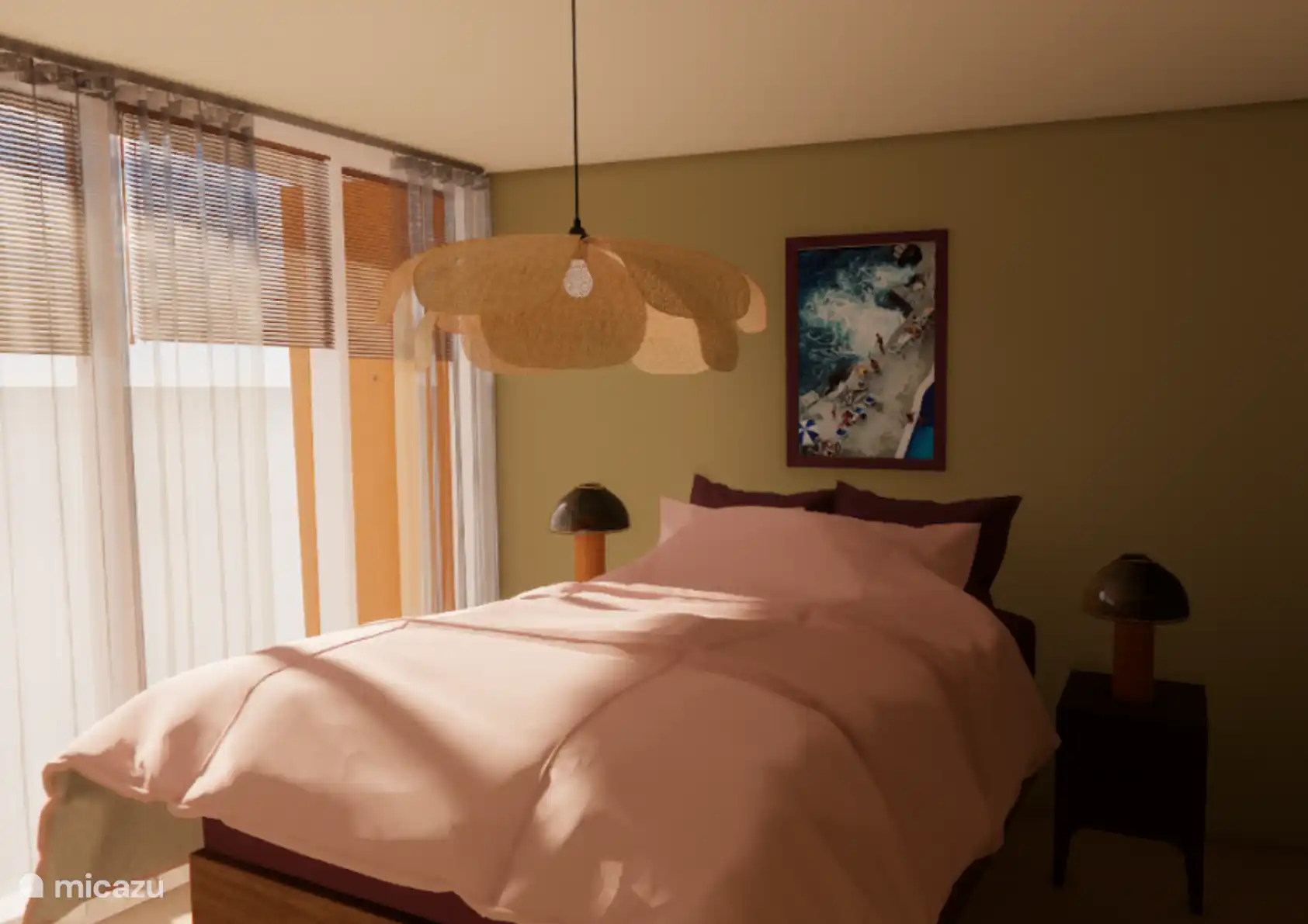 Tweepersoonsslaapkamer

Impressie van een sfeervolle tweepersoonsslaapkamer met warme kleuren, comfortabel bed en rustige uitstraling.