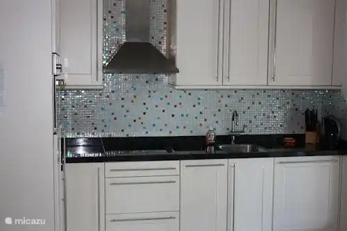 Open keuken met vaatwasser, senseokoffie-apparaat, combimagnetron/heteluchtoven