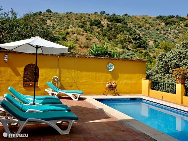 Groepsaccommodatie, Spanje, Costa del Sol, Comares, villa Villa Lola. Rust, natuur, prive-pool