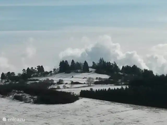 Maison de vacances idyllique dans l'Eifel | Allemagne, Eifel, Lissendorf - bungalow paysage hivernal à Daun