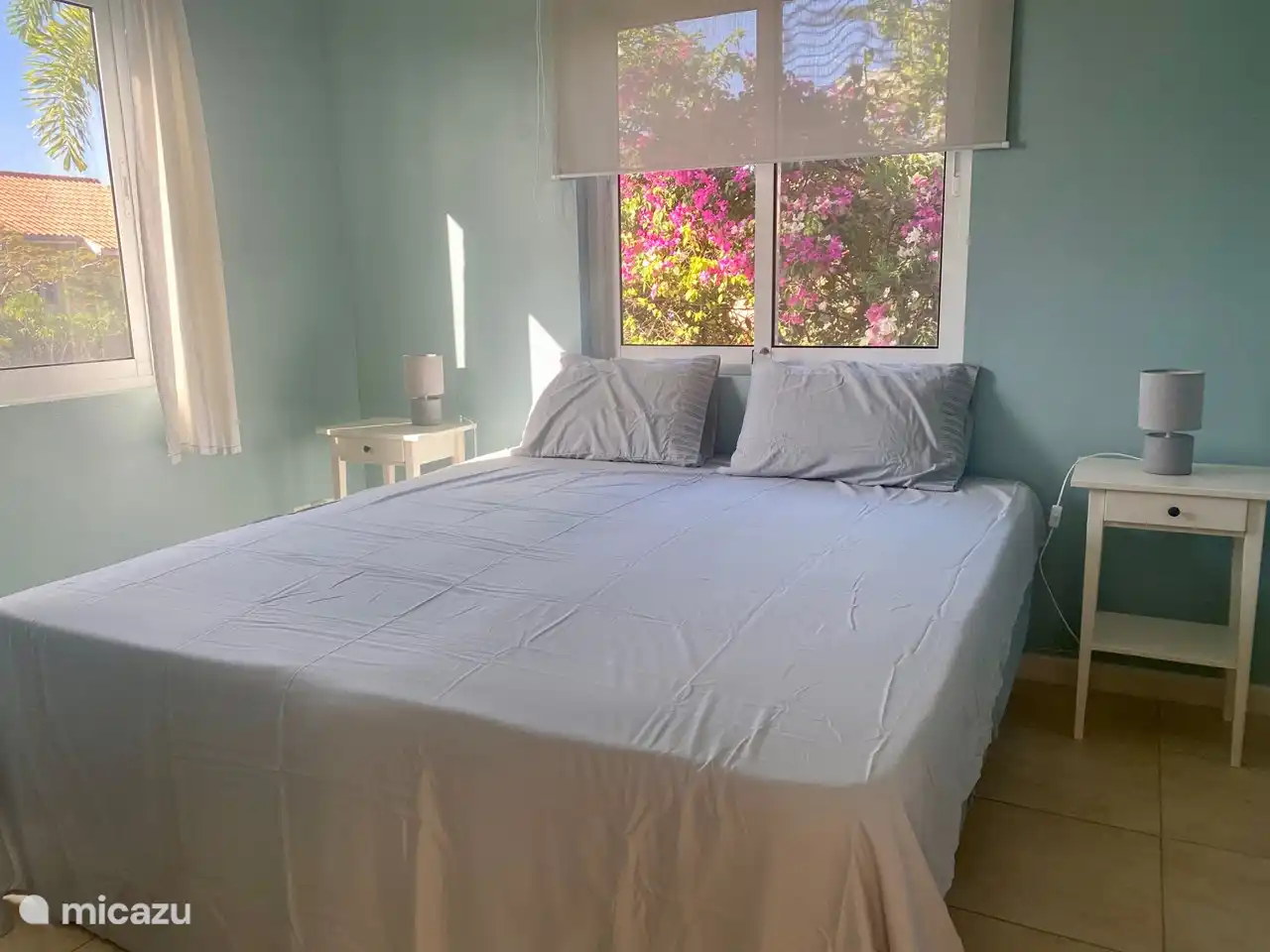 2. Schlafzimmer, alle Zimmer haben eine gute Klimaanlage. Einzelbetten von 2 x 90 cm und 200 lang