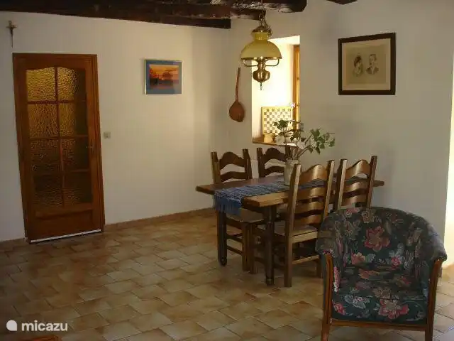 Dining area in living room