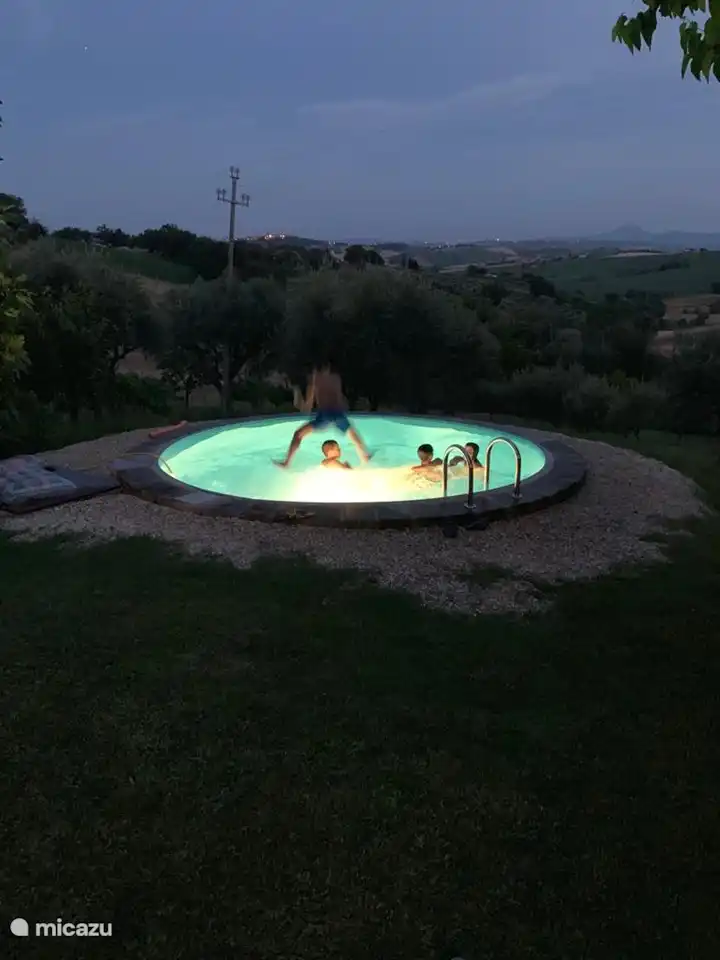 Swimming in the dark. Exciting!