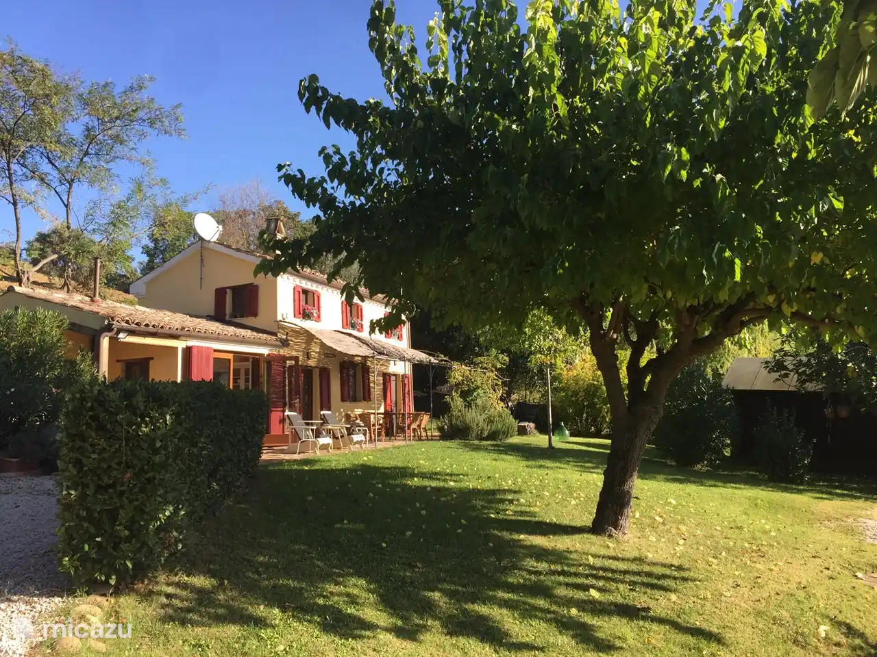 The house in the nurturing morning sun