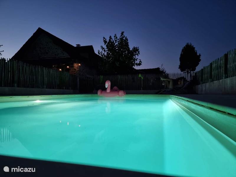 Vakantiehuis Frankrijk, Haute-Vienne, Château-Chervix Vakantiehuis Longere meertje hottub+prive zwembad