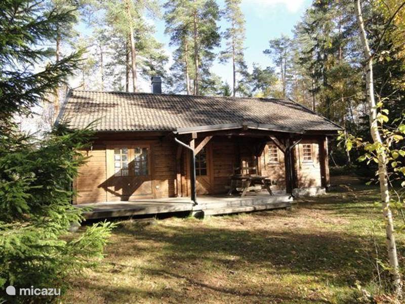 Ferienwohnung Schweden, Småland, Vägla (tussen Markaryd en Hallaryd) Blockhütte / Lodge Holz Blockhaus