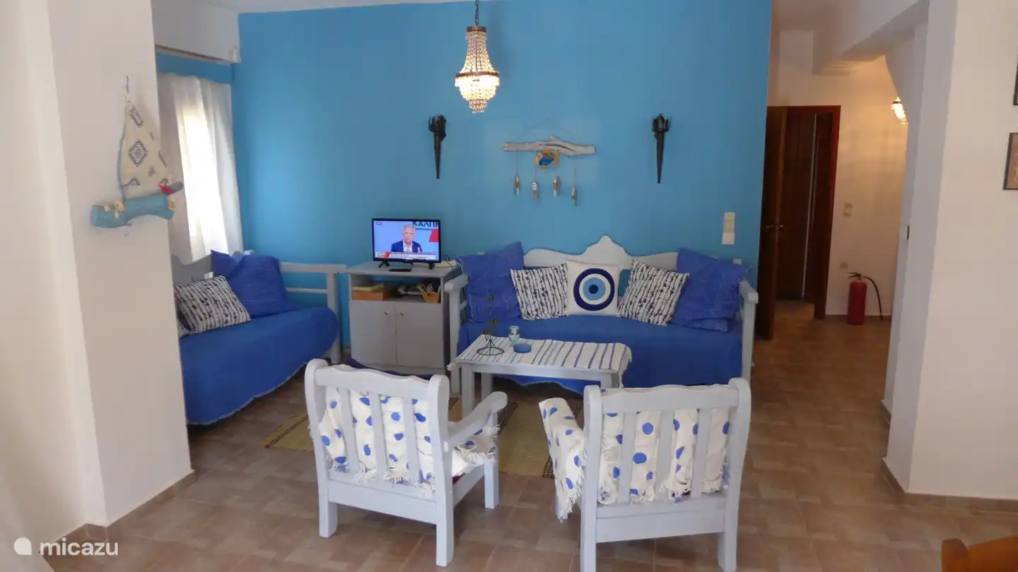 The living room in one villa