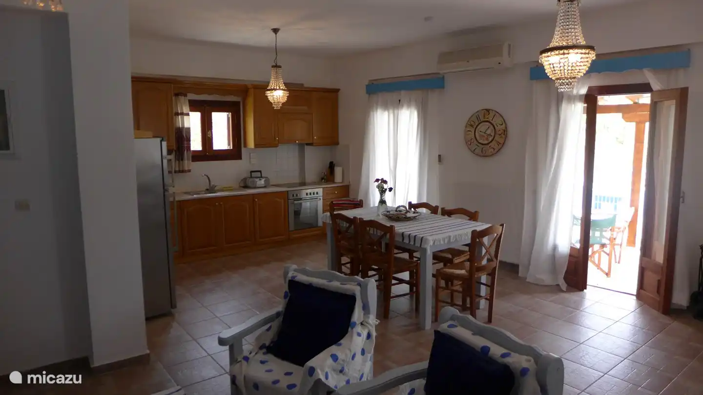 The kitchen in one villa