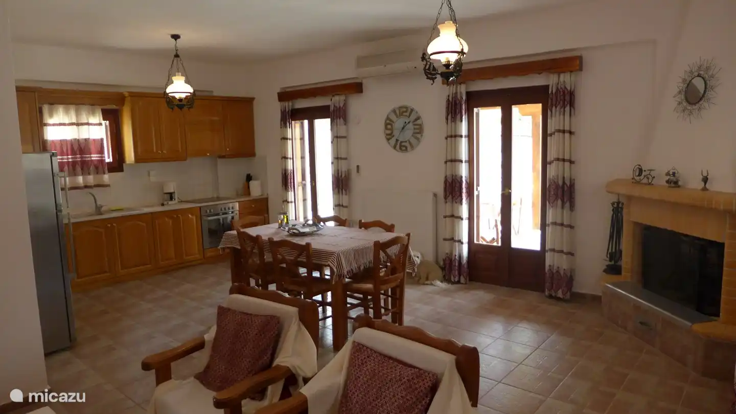 The kitchen in the other villa